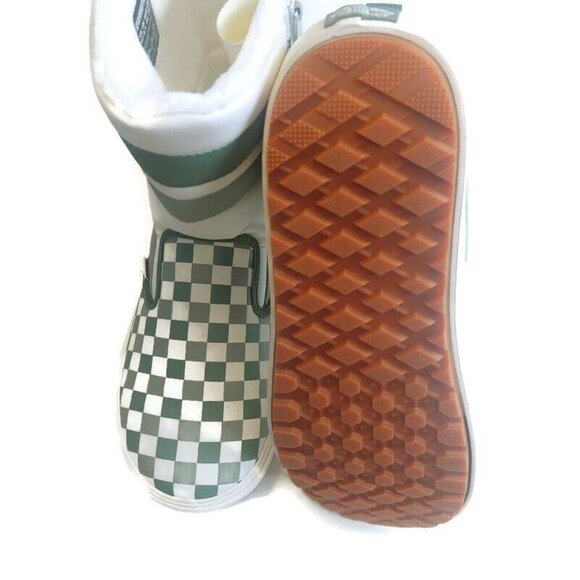 Vans Slip On Snowboot Mens Size 6 Womens 7.5 Vansguard Checks Seagrass Green - Picture 7 of 9
